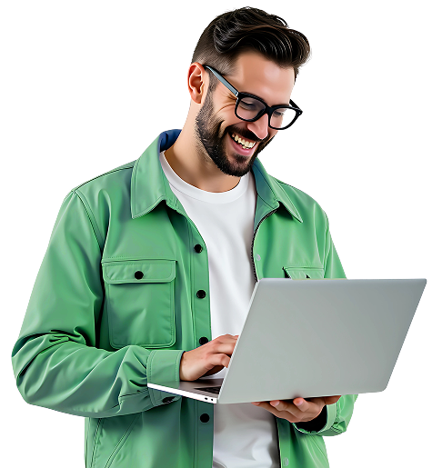 homem notebook emissao rapida