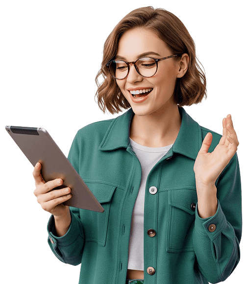 mulher utilizando certificado digital da soluti